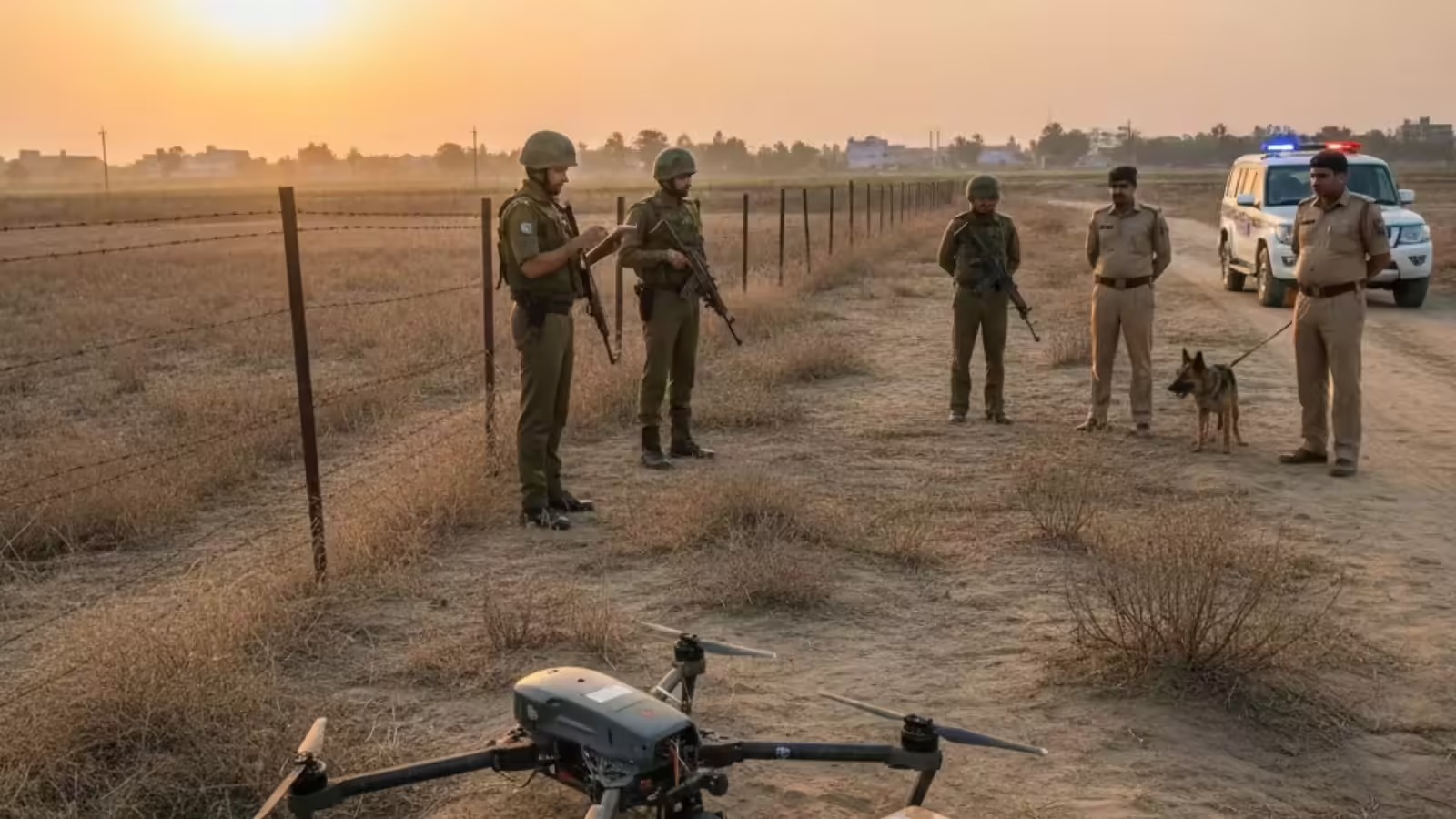 CG News: पाकिस्तान से ड्रोन से आई हेरोइन खेप नाकाम, 5.5 किलो नशा जब्त