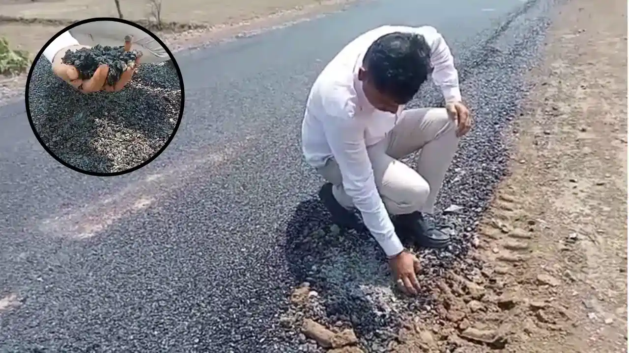 CG News: बिलासपुर में बड़ा भ्रष्टाचार! 1.4 करोड़ की सड़क कुछ ही दिनों में उखड़ी, गुणवत्ता पर उठे सवाल