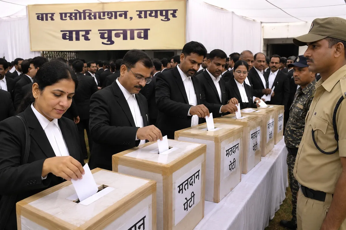 CG News: रायपुर बार एसोसिएशन चुनाव शांतिपूर्ण संपन्न, 65 प्रत्याशियों के भाग्य का फैसला आज मतगणना में होगा